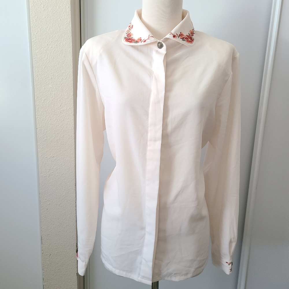 Ivory Vintage Dress Shirt Size L